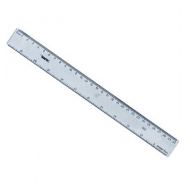 Regla de plastico Baco de 30 cms con 25 piezas