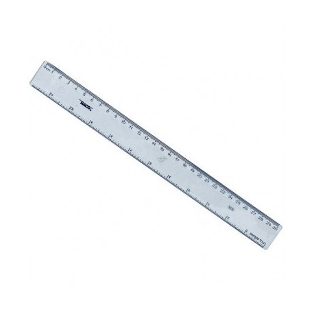 Regla de plastico Baco de 30 cms con 25 piezas