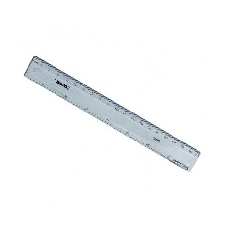 Regla de plastico Baco de 20 cms (5020) con 25 piezas