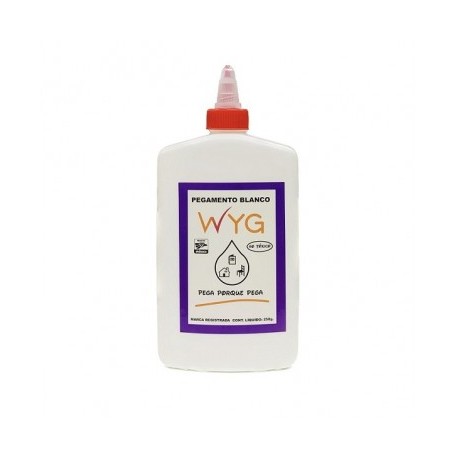 Pegamento blanco liquido marca Wyg de 250 gr