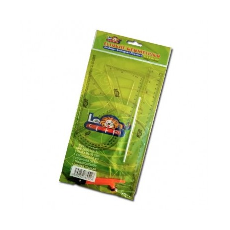 Juego de geometria Leoncito escolar modelo 60-70