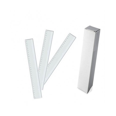 Regla plastica de 30 cms  con 25 piezas Arcoiris