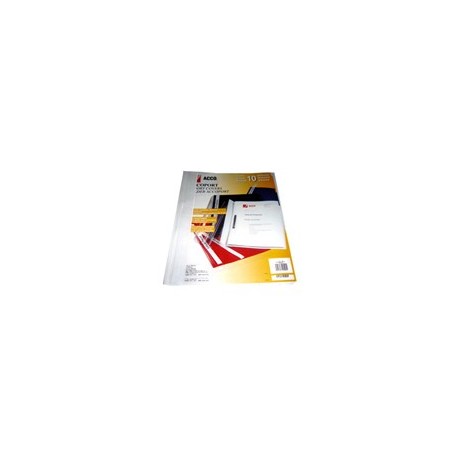 Folder accoport Acco tamaño carta vinil blanco con 10 piezas