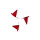Pin con banderas rojas blister con 25 piezas