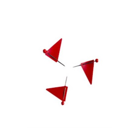 Pin con banderas rojas blister con 25 piezas